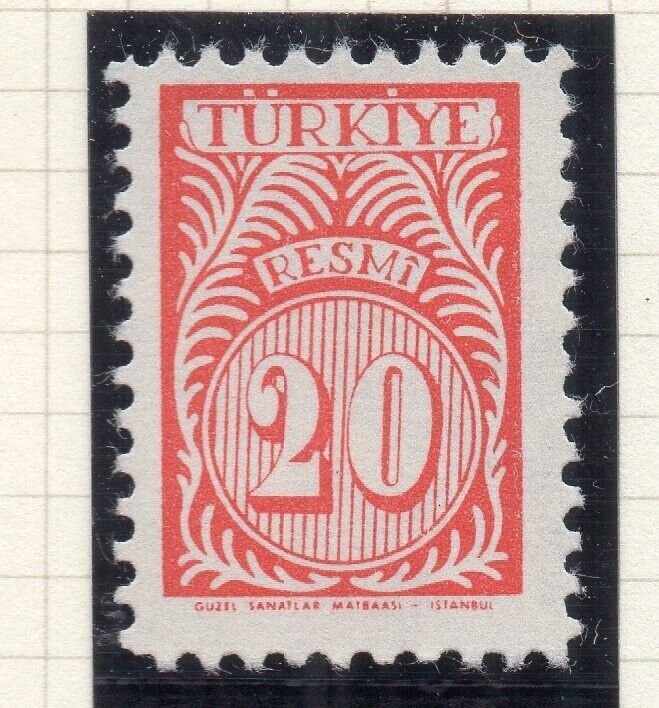 Turkey 1957 Early Issue Fine Mint Hinged 20p. NW-17676