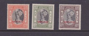 India Jaipur 1941 Sc O23,O27,O28 MH