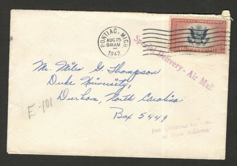 USA -LETTER - SPECIAL DELIVERY-AIR MAIL - 1942.