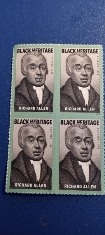 US# 5056, Blk of 4, Richard Allen, Black Heritage, MNH (2016)