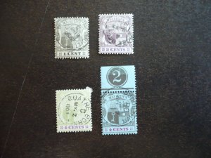 Stamps - Mauritius - Scott# 92,94,97,100 - Used Part Set of 4 Stamps