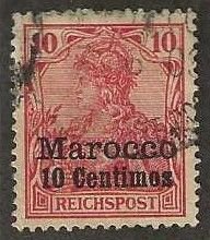 German offices in Morocco, 9, used, . 1900. (G135)