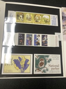 SWEDEN 1999 OFFICIAL BOOKLET YEAR SET Unused Mint Never Hinged. 