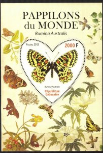 Gabon 2012 Butterflies ( I ) S/S MNH