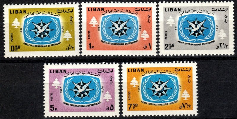 Lebanon #448-52 MNH CV $20.00  (X3369)