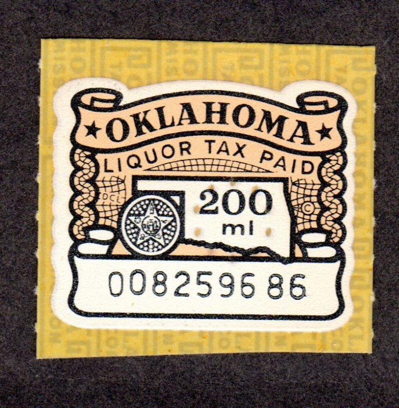 Oklahoma State Revenue, Liquor SRS # L10 MNH Lot 230719 -02