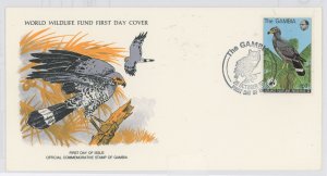 Gambia 383 1978 WW, Buzzard, FDC U/A WWF FDC