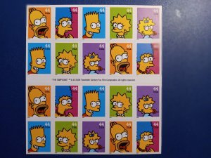 US# 4399-04 - The Simpsons - sheet of 20 @ .44c - unused - (2009)