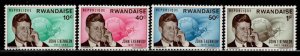 Rwanda #130-33 ~ Short Set 4 of 6 ~ President John Kennedy ~ Unused, HM  (1965)