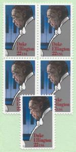 US #2211, MNH, Blk/4 + 1