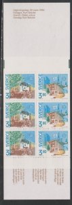 Sweden # 1812a, Post Offices, Complete Booklet, Mint NH, 1/2 aCat.