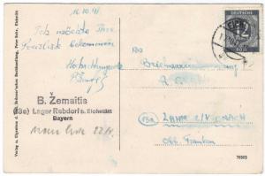 1947 Eittstatt GErmany Rebdorf Displaced Person Camp Postcard Cover DP 