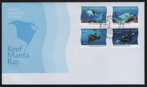 Cocos Islands 2021 FDC Reef Manta Rays