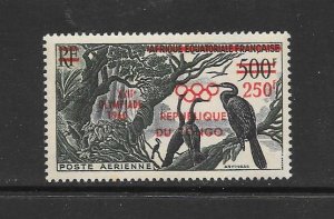 BIRDS - CONGO #C1 OLYMPIC OVERPRINT MNH