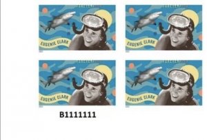 US Eugenie Clark Imperf NDC BL Plate Block 4 Stamps MNH 2022 Ships after 8 May.