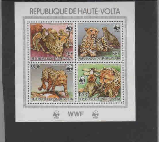 BURKINA FASO #654-657  1984  WWF MINT VF NH  O.G  UNLISTED S/S