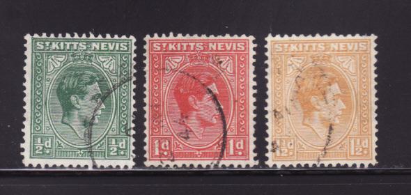 St Kitts-Nevis 79-81 U King George VI (B)