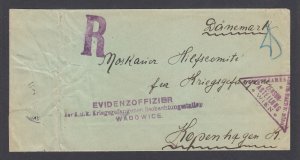 Austria, 1916 Wadowice POW Camp, Censored cover to Danish Red Cross, Kopenhagen