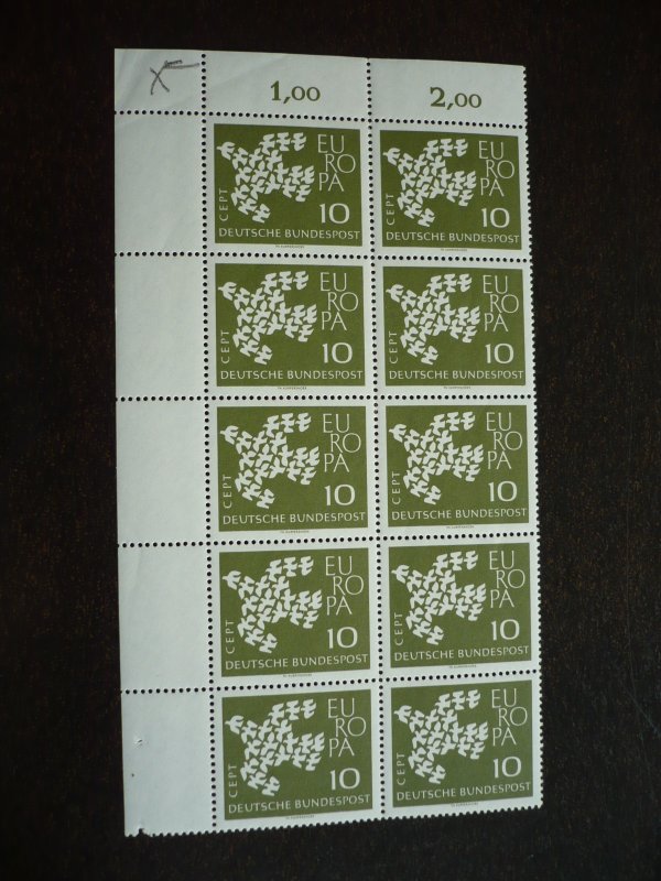 Europa 1961 - Germany - Corner Block of 10