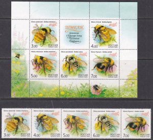 Russia, Fauna, Insects, Bumblebees MNH / 2005