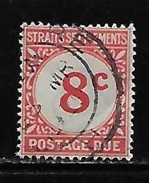 Straits Settlements J4 8c Postage Due single used