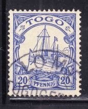 Togo,  20pf Kaiser’s Yacht (SC# 10) USED