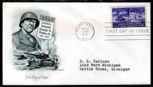 US 1026 Patton Artmaster Typed FDC