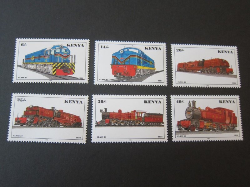 Kenya 1997 Sc 707-12 Train set MNH