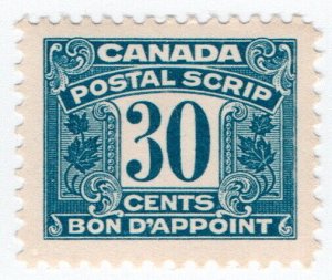 (I.B) Canada Revenue : Postal Scrip 30c