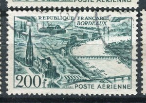 FRANCE; 1949 early Airmail issue fine used 200Fr. value