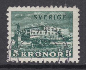 Sweden Facit 233b, Sc 229 var used 1931 5kr Royal Palace at Stockholm cplt, VF