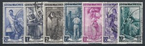 1955-57 Italia Italia Lavoro stelle I 7v. US Sass. n. 754/60