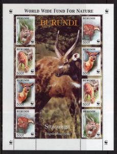 Burundi 774a Mammals Souvenir Sheet MNH VF