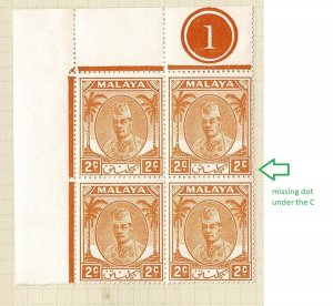 Malaya Kelantan #51 missing dot under C block