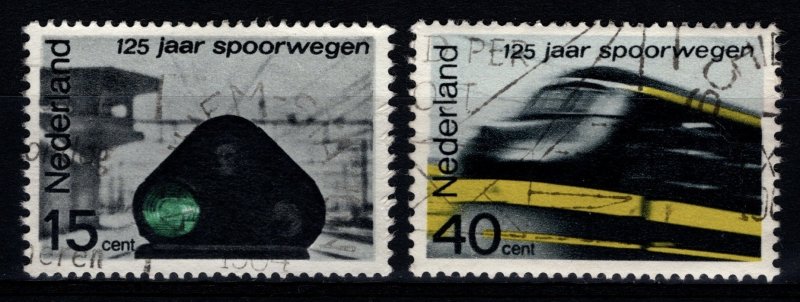 Netherlands 1964 125th Anniv. Of Railways, Set [Used]