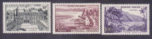 France 907-09 MNH OG 1959 Scenic Views Complete Set Very Fine Scv $30.00