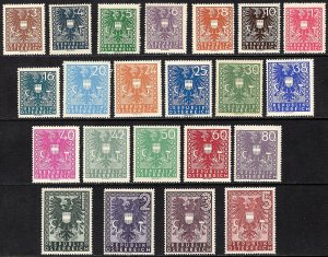 Austria - 1945 - Scott #432-454 - MNH - Coat of Arms