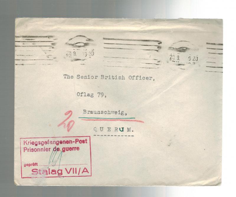1944 Stalag 7 A Germany Inter POW Camp Cover to Oflag 79 British Officer