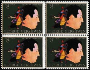 US 1484 George Gershwin 8c block 4 MNH 1973