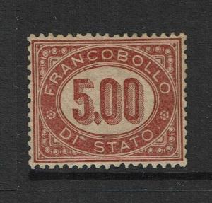 Italy SC# O7, Mint Hinged, Hinge Remnants, Part Original Gum (45%) - S4250