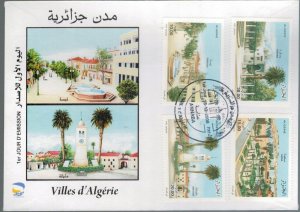 Algeria 2008 FDC Stamps Scott 1445-1448 Tourism Cities Architecture Fountain