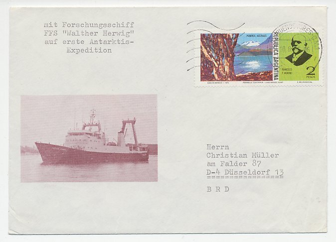 Cover / Cachet Argentina 1976 Arctic Expedition - Walther Herwig