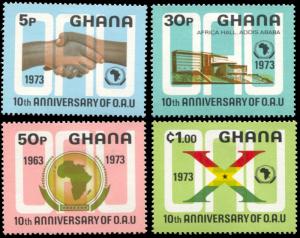 Ghana 499-502, LH, 10th anniversary Organization for African Unity