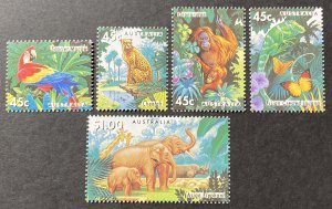 Australia 1994 #1385-9, Zoo Animals, MNH.