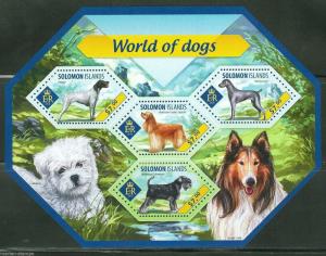 SOLOMON ISLANDS 2014 WORLD OF DOGS SHEET  MINT  NH