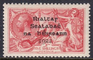 IRELAND — SCOTT 13 (SG 19) — 1922 4d DOLLARD RED OVPT. — MH — SCV $100