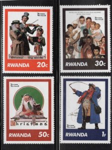 RWANDA Scott 1027-1030 Unused stamp set