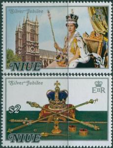 Niue 1977 SG213-214 Silver Jubilee set MNH