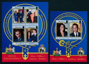 [107310] Montserrat 2011 Royalty engagement Prince William 2 Sheets MNH