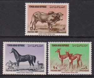 Yemen J9-J11 Animals MNH VF